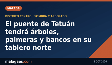 El puente de Tetuán tendrá árboles, palmeras y bancos en su tablero norte