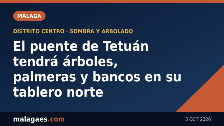 El puente de Tetuán tendrá árboles, palmeras y bancos en su tablero norte