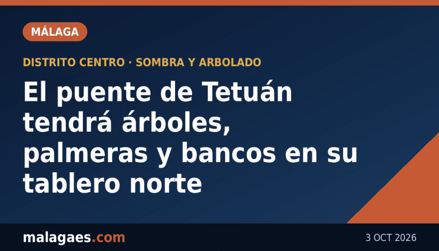El puente de Tetuán tendrá árboles, palmeras y bancos en su tablero norte