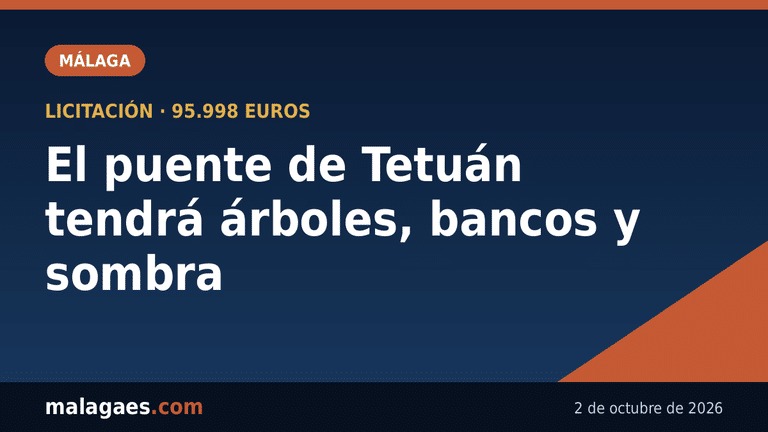 El puente de Tetuán tendrá árboles, bancos y sombra: Málaga licita las obras por 96.000 euros