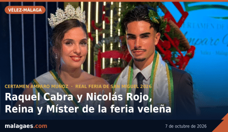 Raquel Cabra Romero y Nicolás Rojo Ramírez, Reina y Míster de la Real Feria de San Miguel 2026, Torremolinos