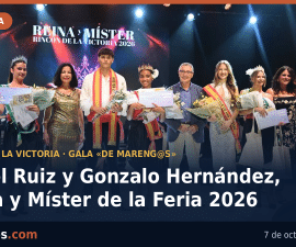 Isabel Ruiz y Gonzalo Hernández, Reina y Míster de la Feria 2026 de Rincón de la Victoria