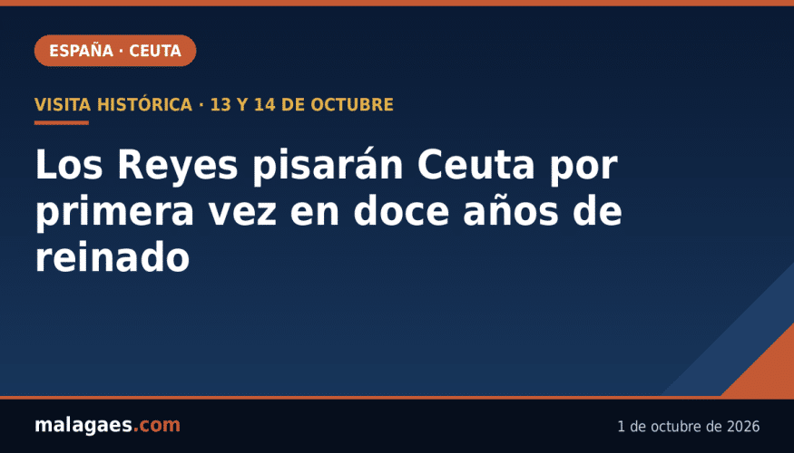 Los Reyes pisarán Ceuta el 13 de octubre: la primera visita de Felipe VI en doce años de reinado llega con delegado nuevo y la crisis sin cerrar