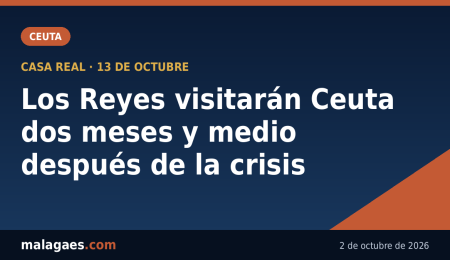 Los Reyes visitarán Ceuta el 13 de octubre, dos meses y medio después de la crisis fronteriza