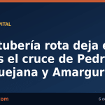 La rotura de una tubería entre Pedro de Quejana y Amargura mantiene en obras la zona esta semana