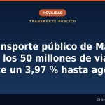 El transporte público de Málaga roza los 50 millones de viajes: crece un 3,97 % hasta agosto