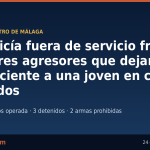 Un policía fuera de servicio frena a los tres agresores que dejaron inconsciente a una joven en calle Granados de Málaga