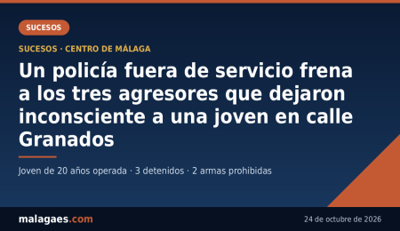 Un policía fuera de servicio frena a los tres agresores que dejaron inconsciente a una joven en calle Granados