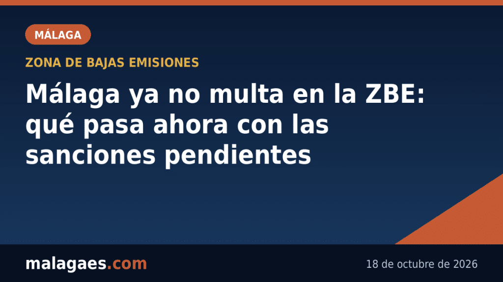 Málaga ya no multa en la Zona de Bajas Emisiones: qué pasa ahora con las sanciones pendientes