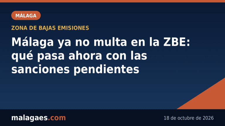 Málaga ya no multa en la Zona de Bajas Emisiones: qué pasa ahora con las sanciones pendientes
