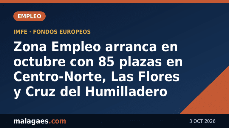 Zona Empleo arranca en octubre con 85 plazas en Centro-Norte, Las Flores y Cruz del Humilladero